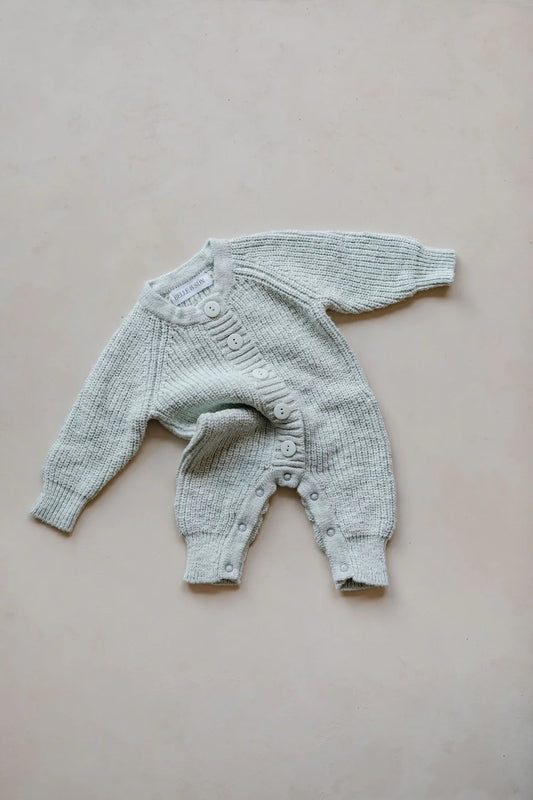 Textured Sky Knitted Bodysuit