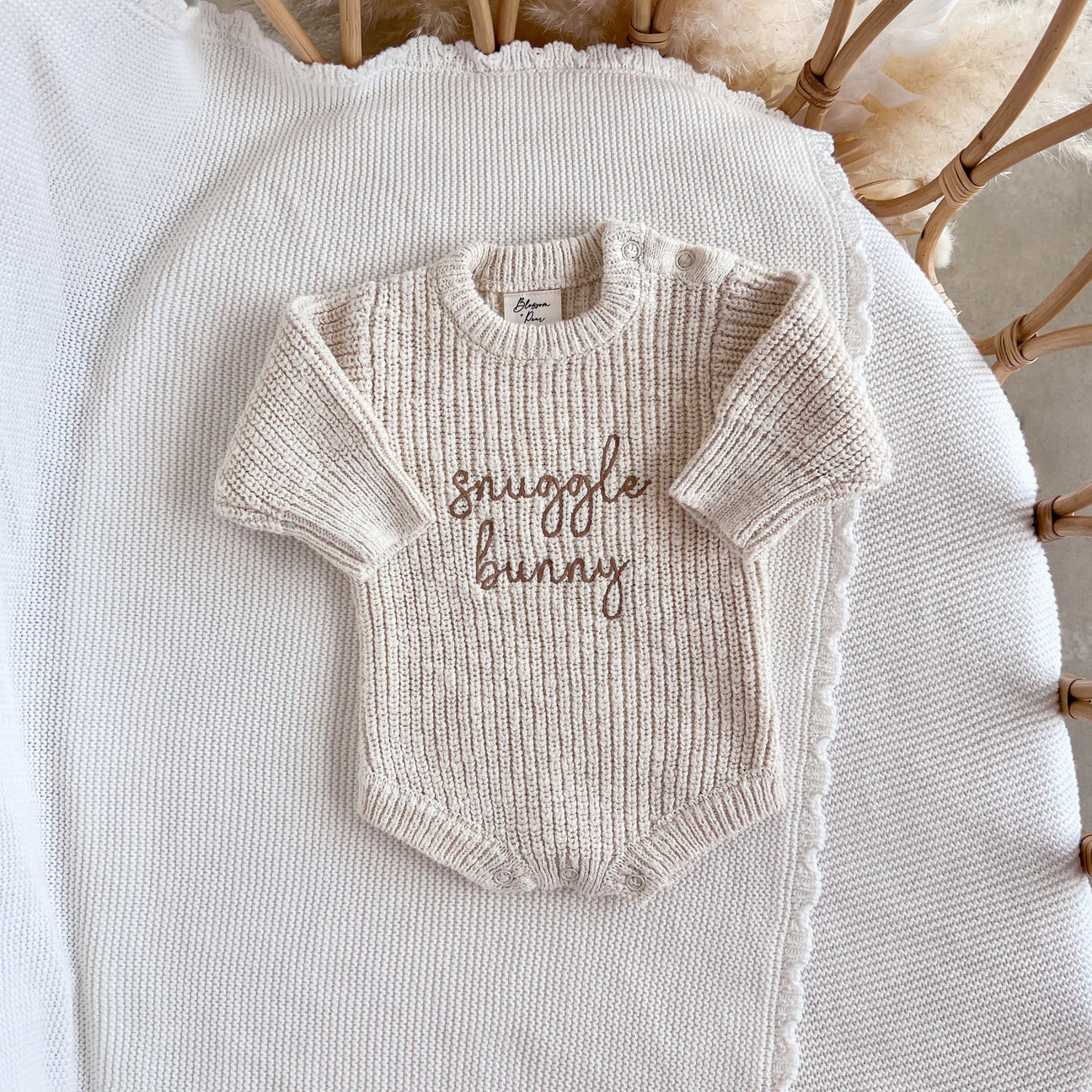 Snuggle Bunny Chunky Knit Romper