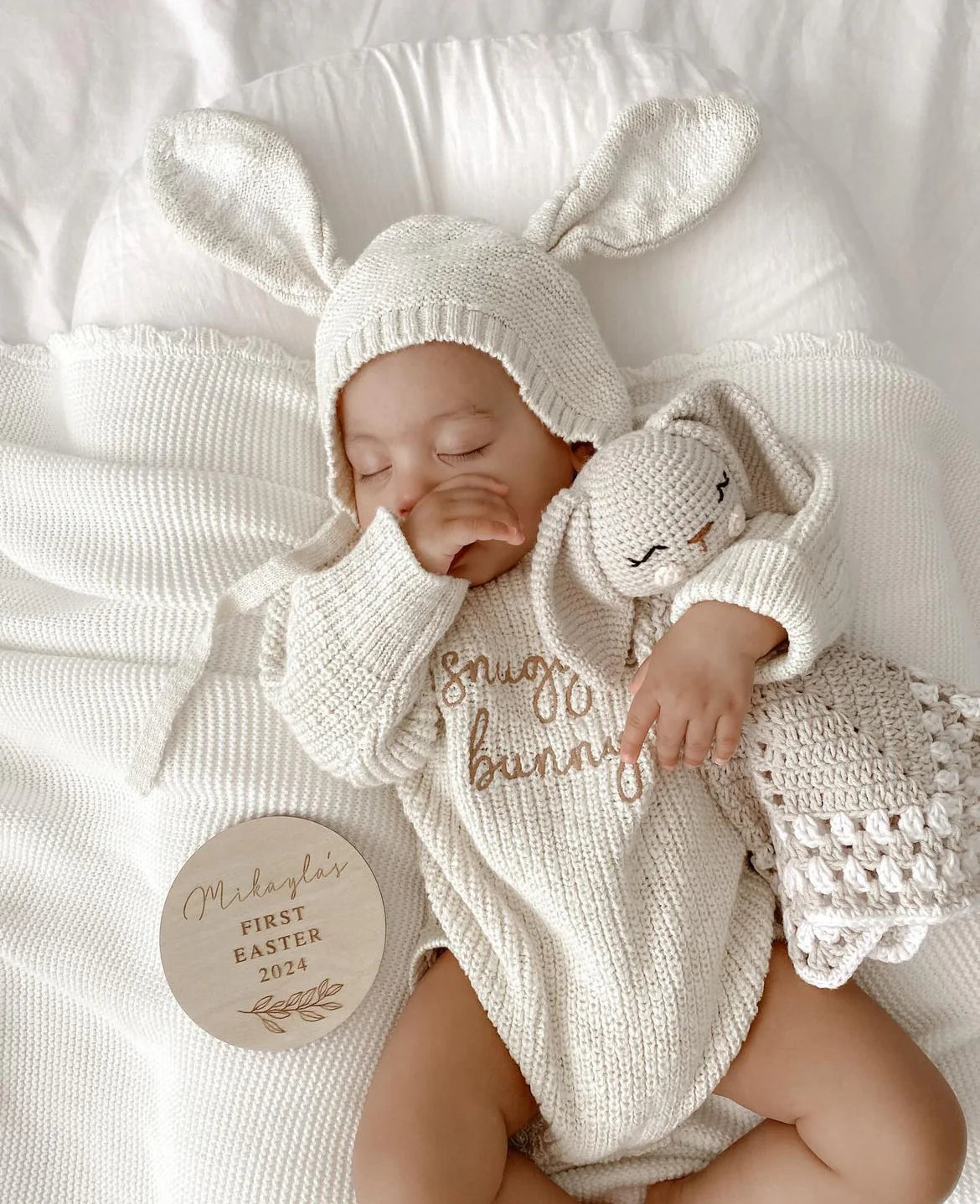 Snuggle Bunny Chunky Knit Romper