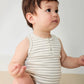 Pima Cotton Noah Playsuit | Milford Sound/Cloud Stripe