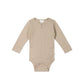 Organic Cotton Modal Long Sleeve Bodysuit | Fawn