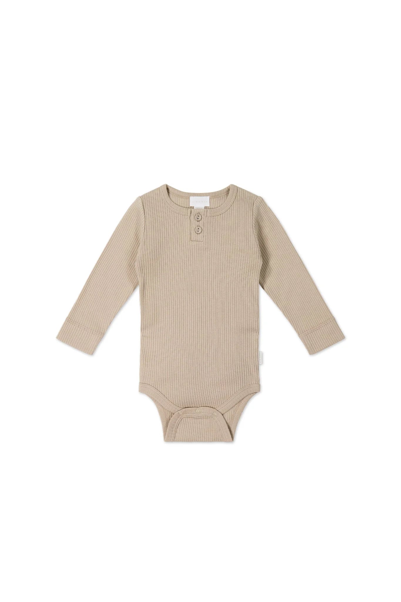 Organic Cotton Modal Long Sleeve Bodysuit | Fawn