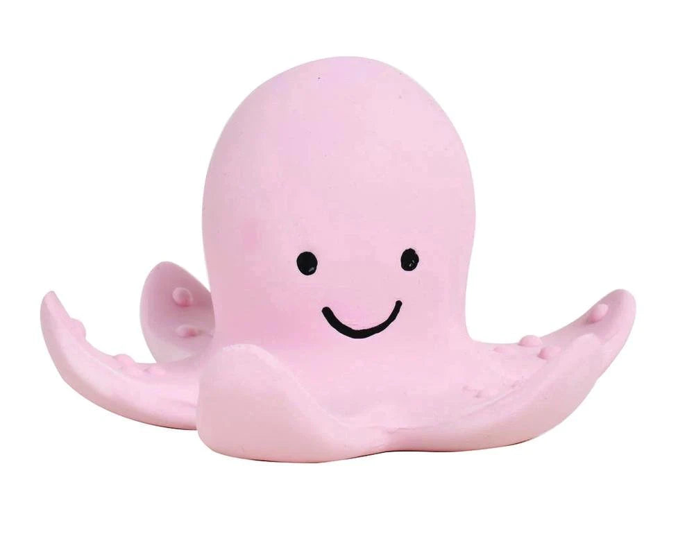 Octopus | Organic Natural Rubber Rattle, Teether & Bath Toy