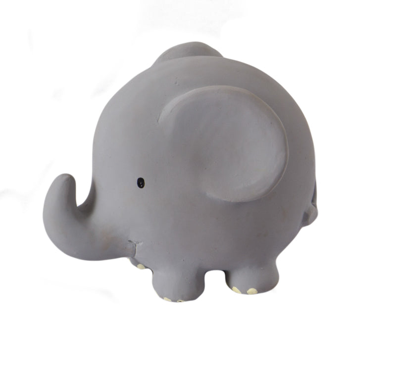 Elephant | Organic Natural Rubber Rattle, Teether & Bath Toy