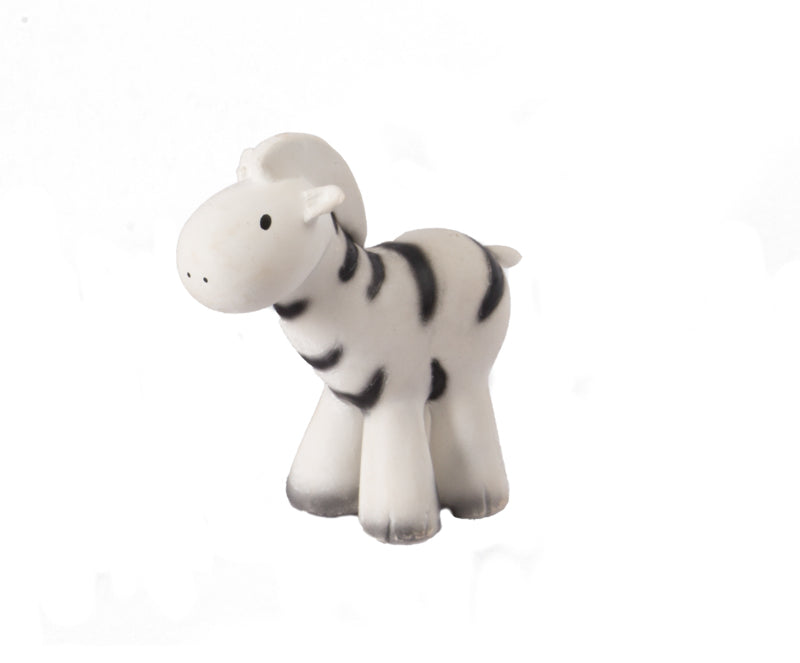 Zebra | Organic Natural Rubber Rattle, Teether & Bath Toy